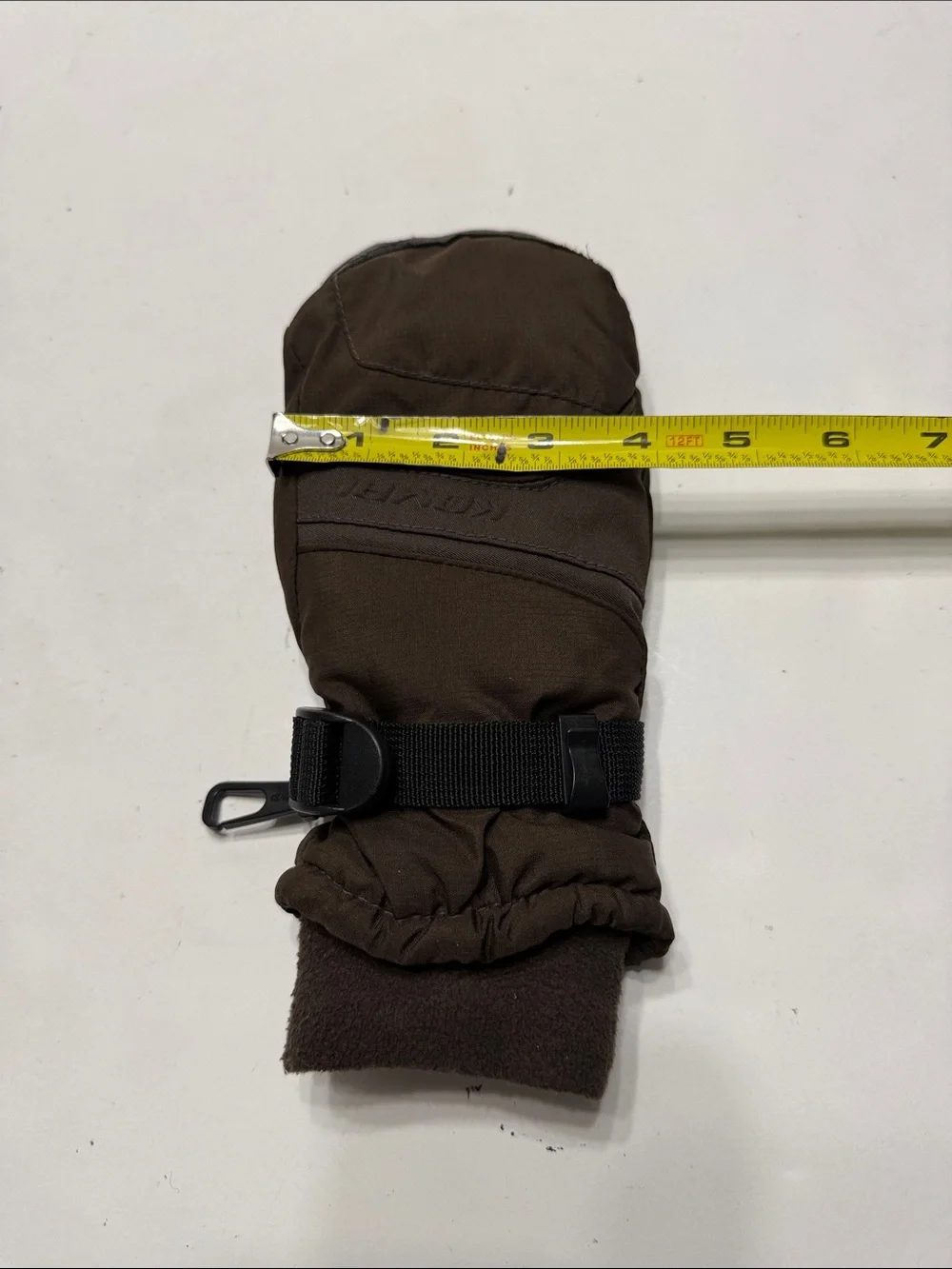 Kombi Black and Brown Fleece-Trim Gloves with Leather Palm